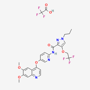 molecular formula C27H25F6N5O7 B12383634 Adrixetinib TFA 