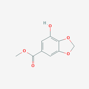 molecular formula C9H8O5 B123838 Methyl 7-hydroxybenzo[d][1,3]dioxole-5-carboxylate CAS No. 116119-01-8