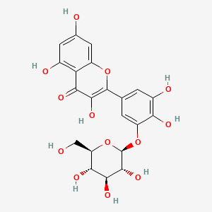 molecular formula C21H20O13 B1238400 3'-(Glucopyranosyloxy)-3,4',5,5',7-pentahydroxy-Flavone CAS No. 520-14-9