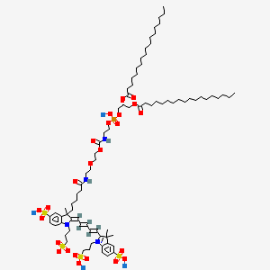 molecular formula C82H131N4Na4O24PS4 B12384108 DSPE-PEG-Fluor 647,MW 2000 