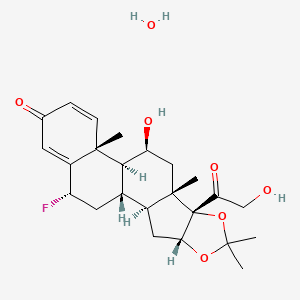 molecular formula C24H33FO7 B1238450 FlunisolideHemihydrate 