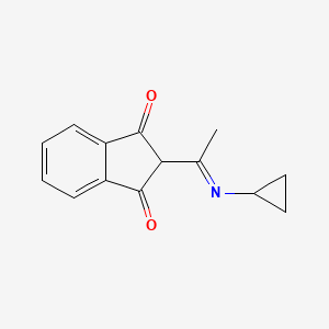molecular formula C14H13NO2 B1238453 2-(1-Cyclopropyliminoethyl)indene-1,3-dione 