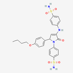 molecular formula C26H28N4O6S2 B12384538 Carbonic anhydrase inhibitor 18 
