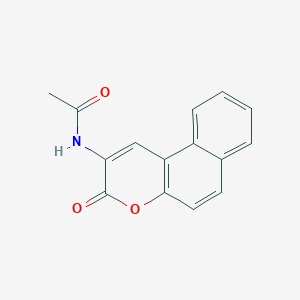 molecular formula C15H11NO3 B1238456 N-(3-oxobenzo[f]chromen-2-yl)acetamide 