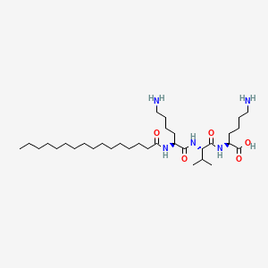 molecular formula C33H65N5O5 B12384577 Palmitoyl tripeptide-5 CAS No. 623172-55-4