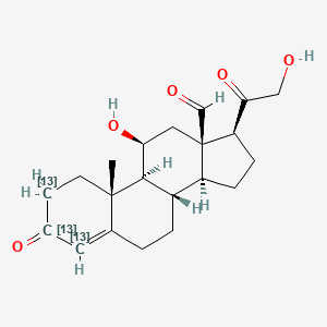 molecular formula C21H28O5 B12384619 Aldosterone-13C3 