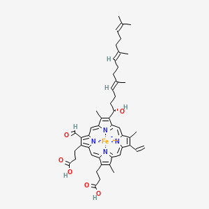 molecular formula C49H56FeN4O6 B1238471 Ferroheme a 