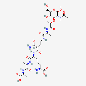 molecular formula C32H54N8O16 B1238493 Acmu-ala-iso-gln-meso-2,2'-diaminopimelic acid-ala-ala CAS No. 83487-85-8