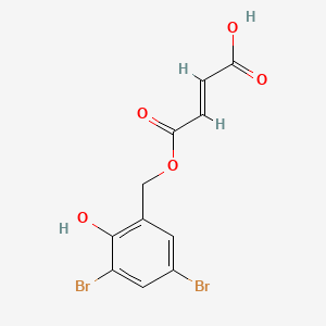 molecular formula C11H8Br2O5 B1238514 Mono(3,5-dibromosalicyl)fumarate CAS No. 93705-06-7