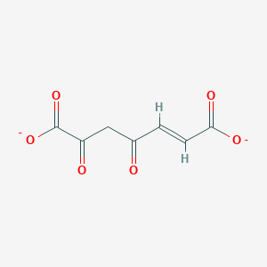 molecular formula C7H4O6-2 B1238542 4,6-Dioxohept-2-enedioate 