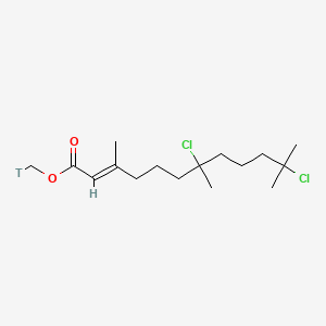 molecular formula C16H28Cl2O2 B1238545 tritiomethyl (E)-7,11-dichloro-3,7,11-trimethyldodec-2-enoate CAS No. 35531-99-8
