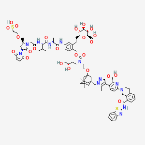 molecular formula C83H102N12O24S2 B12385596 Clezutoclax 