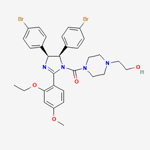 cis-[4,5-Bis-(4-bromophenyl)-2-(2-ethoxy-4-methoxyphenyl)-4,5-dihydroimidazol-1-YL]-[4-(2-hydroxyethyl)piperazin-1-YL]methanone