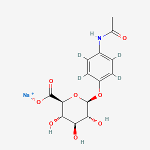 molecular formula C14H16NNaO8 B12385685 Acetaminophen glucuronide-d4 