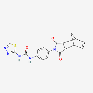 1-[4-(3,5-Dioxo-4-azatricyclo[5.2.1.02,6]dec-8-en-4-yl)phenyl]-3-(1,3,4-thiadiazol-2-yl)urea