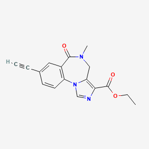 ethyl 8-ethynyl-5-methyl-6-oxo-4H-imidazo[1,5-a][1,4]benzodiazepine-3-carboxylate