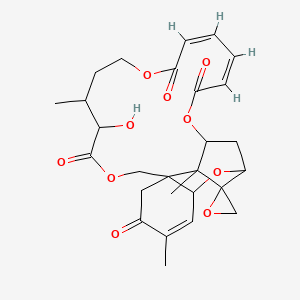 (18Z,20Z)-12-hydroxy-5,13,25-trimethylspiro[2,10,16,23-tetraoxatetracyclo[22.2.1.03,8.08,25]heptacosa-4,18,20-triene-26,2'-oxirane]-6,11,17,22-tetrone