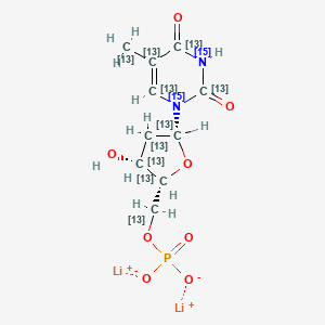 molecular formula C10H13Li2N2O8P B12385927 Thymidine 5'-monophosphate-13C10,15N2 (dilithium) 