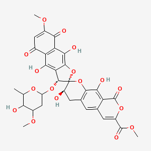 molecular formula C33H30O17 B1238595 Heliquinomycin CAS No. 178182-49-5