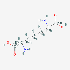 molecular formula C7H14N2O4 B12386140 (2S,6S)-2,6-Diaminoheptanedioic acid-13C7 