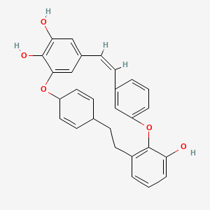 7,8,19,20-Tetrahydro-15,18-etheno-2,6:9,13-dimetheno-1,14-benzodioxacyclodocosin-11,12,24-triol