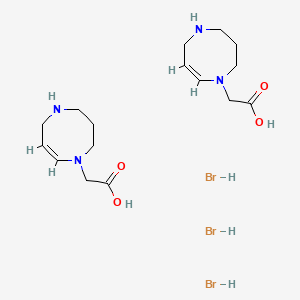 molecular formula C16H31Br3N4O4 B1238631 1,5-Diazacyclooctane-N-monoacetic acid CAS No. 61040-13-9