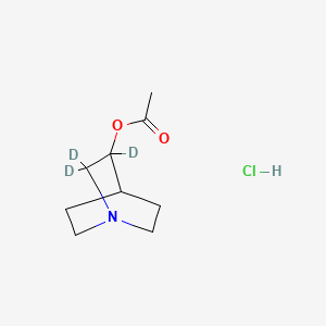 molecular formula C9H16ClNO2 B12386345 Aceclidine-d3 (hydrochloride) 