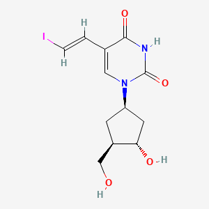 1-[(1R,3S,4R)-3-hydroxy-4-(hydroxymethyl)cyclopentyl]-5-[(E)-2-iodovinyl]pyrimidine-2,4-dione