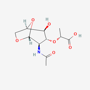 2-(2-Acetylamino-4-hydroxy-6,8-dioxa-bicyclo[3.2.1]oct-3-yloxy)-propionic acid