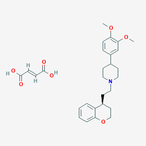 molecular formula C28H35NO7 B1238654 Terikalant fumarate 