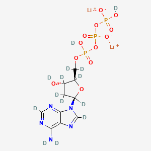 molecular formula C10H14Li2N5O12P3 B12386654 2'-Deoxyadenosine-5'-triphosphate-d14 (dilithium) 