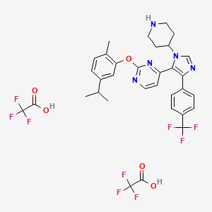 molecular formula C33H32F9N5O5 B12386936 iBRD4-BD1 diTFA 