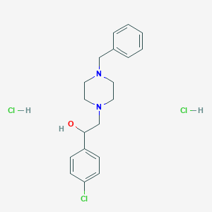 molecular formula C19H25Cl3N2O B123870 2-(4-Benzylpiperazine-1-yl)-1-(4-chlorophenyl)ethanol dihydrochloride CAS No. 156809-90-4