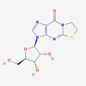 molecular formula C12H14N4O5S B1238706 3-Ribofuranosyl-6,7-dihydro-9H-thiazolo(3,2-a)purin-9-one CAS No. 52538-20-2