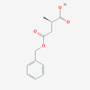 molecular formula C12H14O4 B123871 Butanedioic acid, methyl-, 4-(phenylmethyl) ester, (2S)-(9CI) CAS No. 143225-26-7
