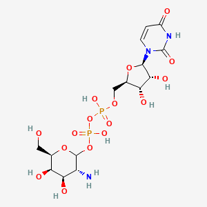 molecular formula C15H25N3O16P2 B1238713 UDP-D-galactosamine 