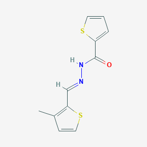 molecular formula C11H10N2OS2 B1238715 N'-[(3-methyl-2-thienyl)methylene]-2-thiophenecarbohydrazide 