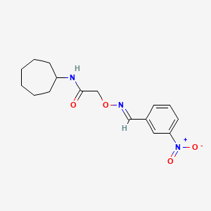 molecular formula C16H21N3O4 B1238716 N-cycloheptyl-2-[(E)-(3-nitrophenyl)methylideneamino]oxyacetamide 