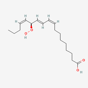 molecular formula C18H30O4 B1238725 13S-hydroperoxy-9Z,11E,14Z-octadecatrienoic acid 