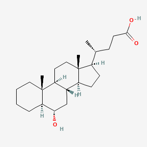 molecular formula C24H40O3 B1238732 6alpha-Hydroxy-5alpha-cholan-24-oic Acid CAS No. 77059-14-4