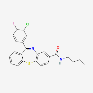 molecular formula C24H20ClFN2OS B12387597 CB1 inverse agonist 2 CAS No. 1019839-52-1