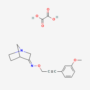molecular formula C18H20N2O6 B1238760 (Z)-N-[3-(3-methoxyphenyl)prop-2-ynoxy]-1-azabicyclo[2.2.1]heptan-3-imine;oxalic acid 