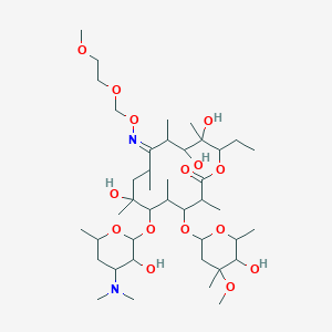 molecular formula C41H76N2O15 B1238763 (10Z)-6-[4-(dimethylamino)-3-hydroxy-6-methyloxan-2-yl]oxy-14-ethyl-7,12,13-trihydroxy-4-(5-hydroxy-4-methoxy-4,6-dimethyloxan-2-yl)oxy-10-(2-methoxyethoxymethoxyimino)-3,5,7,9,11,13-hexamethyl-oxacyclotetradecan-2-one 