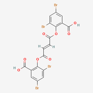 molecular formula C18H8Br4O8 B1238764 Bis(3,5-dibromosalicyl)fumarate CAS No. 71337-53-6