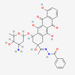 molecular formula C33H33N3O10 B1238768 Carminazone CAS No. 69428-33-7