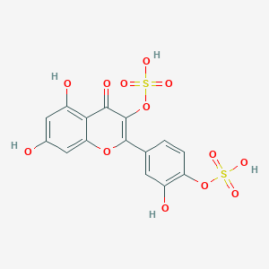 molecular formula C15H10O13S2 B1238779 Quercetin 3,4'-bissulfate 