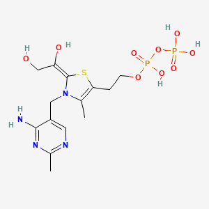 molecular formula C14H22N4O9P2S B1238786 alpha,beta-Dihydroxyethyl-TPP 