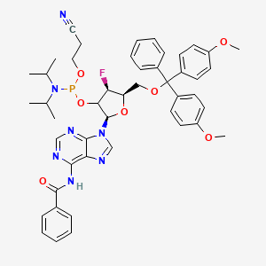 molecular formula C47H51FN7O7P B12387908 3'-F-3'-dA(Bz)-2'-Phosphoramidite 