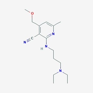 2-[3-(Diethylamino)propylamino]-4-(methoxymethyl)-6-methyl-3-pyridinecarbonitrile