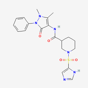 N-(1,5-dimethyl-3-oxo-2-phenyl-4-pyrazolyl)-1-(1H-imidazol-5-ylsulfonyl)-3-piperidinecarboxamide